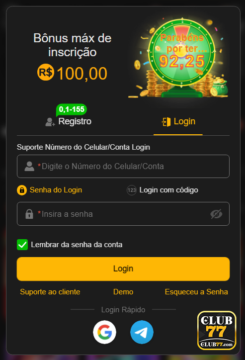 Recompensas VIP club77.com